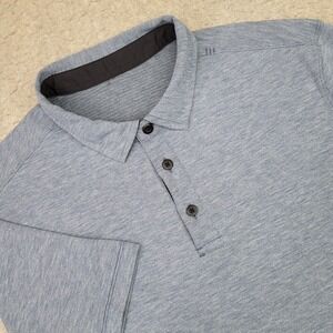 Lululemon Evolution Short-Sleeve Polo Shirt Mens S Blue Short Sleeve Performance
